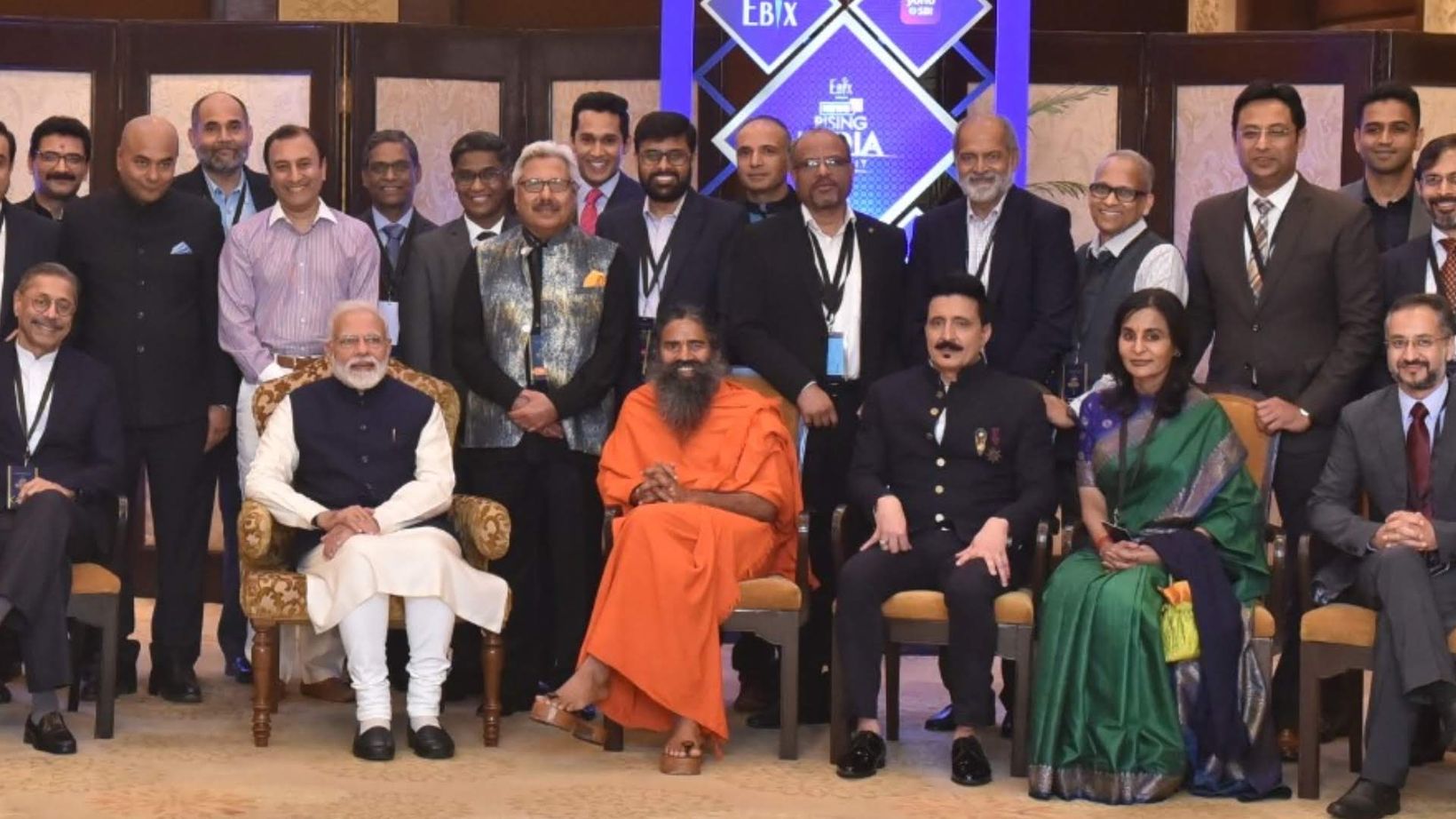 Avinash Kaul with Prime Minister Narendra Modi and guests