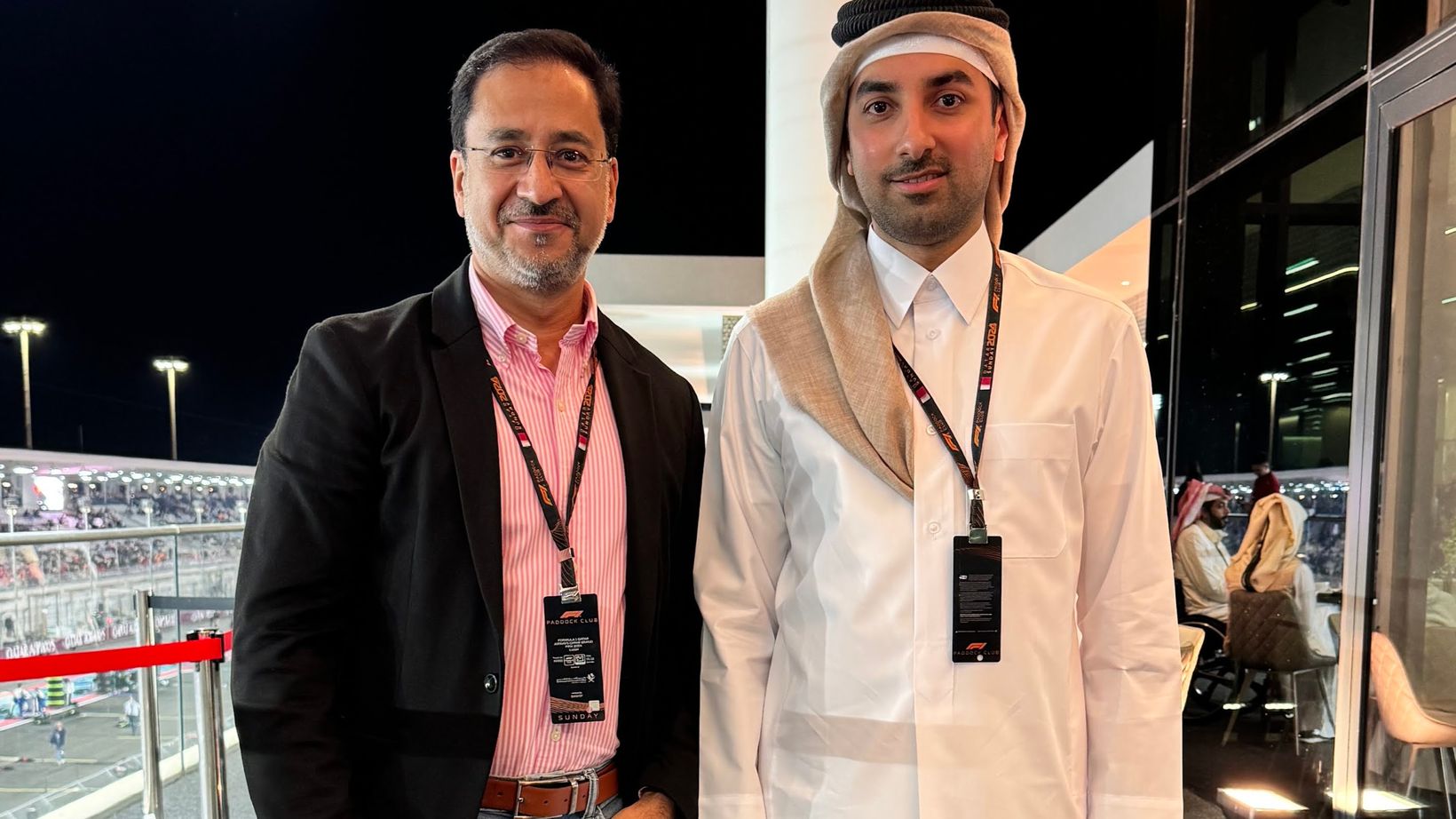 Avinash Kaul with Sheikh Jassim bin Mansour bin Jabor Al Thani, Director of the Qatar Government Communications Office