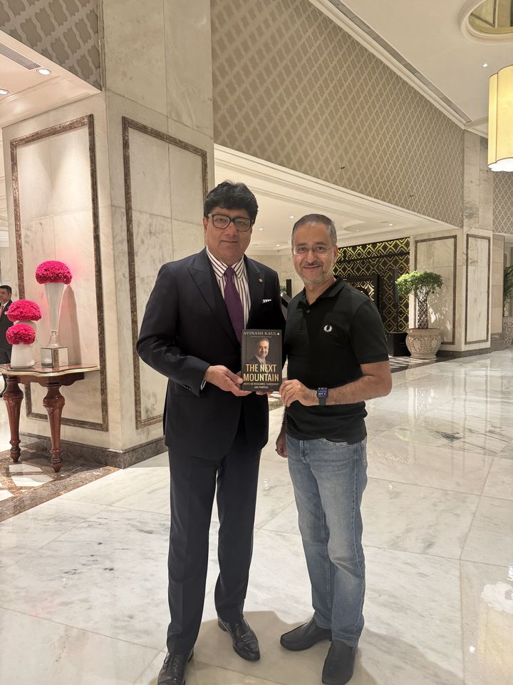 Avinash Kaul with Puneet Chhatwal, MD and CEO of IHCL (Taj Hotels)