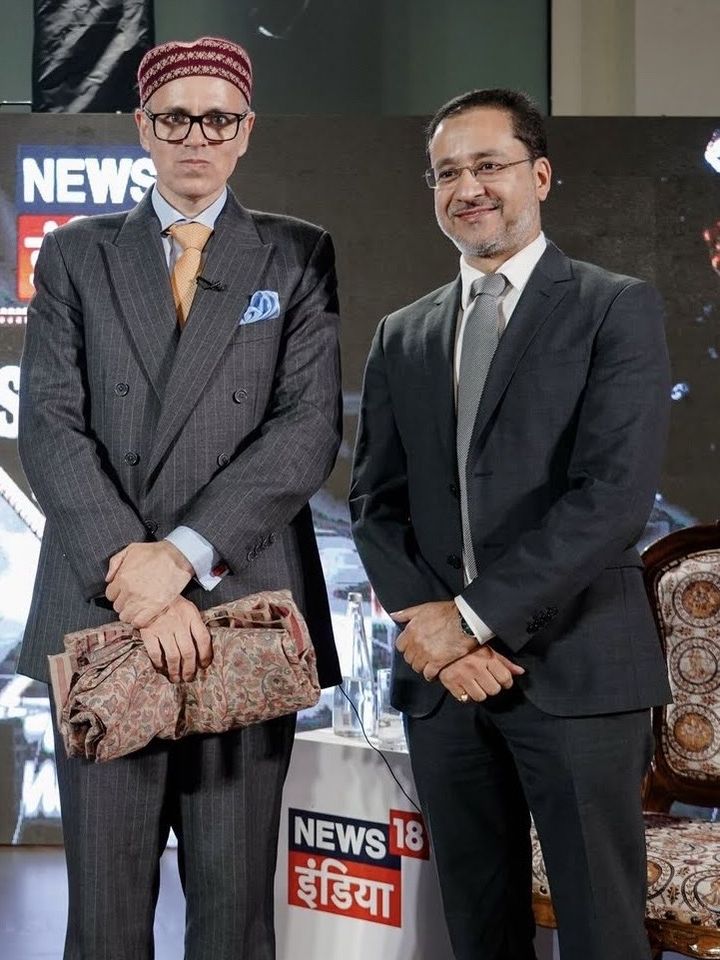 Avinash Kaul with Omar Abdullah, Chief Minister of Jammu and Kashmir